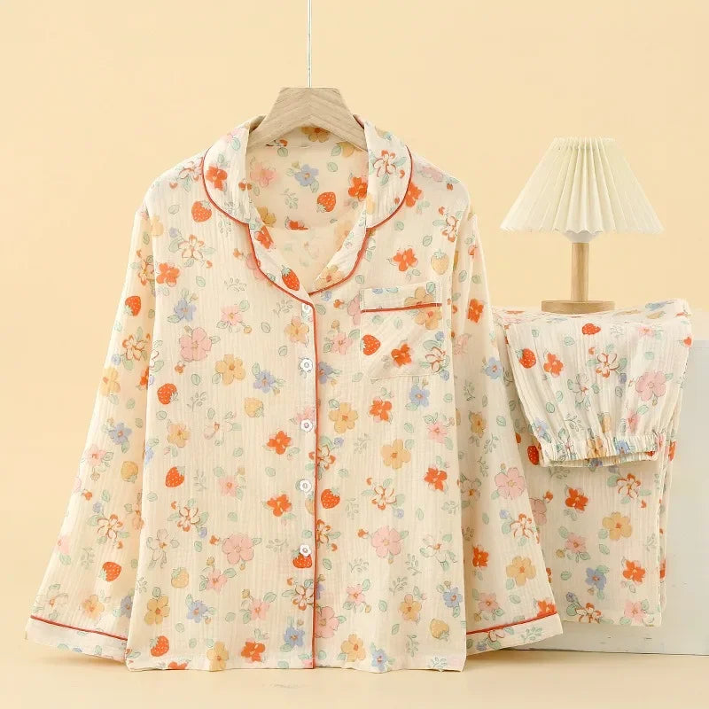 Strawberry & Flower Print Pjs