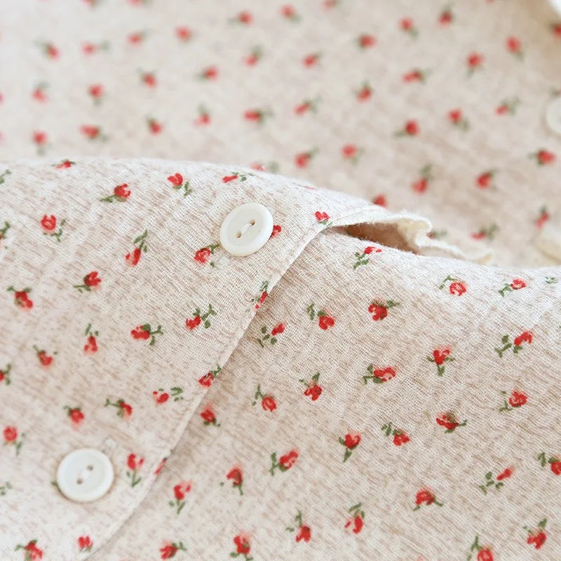 Romantic Floral Lace Pyjama Set Creative Femininity