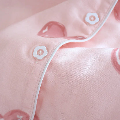 Pink Love Heart Pjs