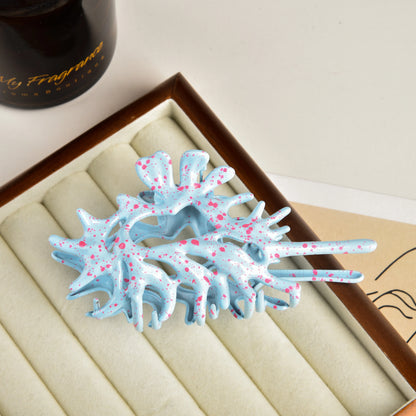 coral shape hair claw clip 