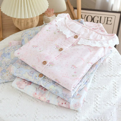 Coquette Lace Ruffle Pyjamas