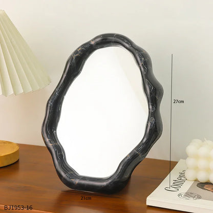 Irregular Wooden Vanity Mirror