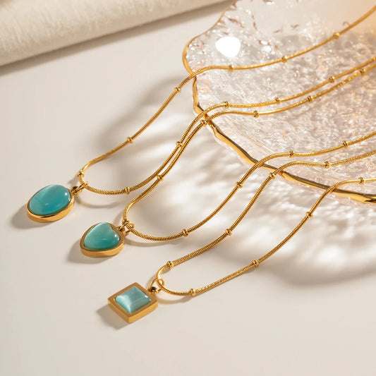 beautiful turquoise stone necklace