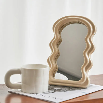 Wavy Table Top Mirror