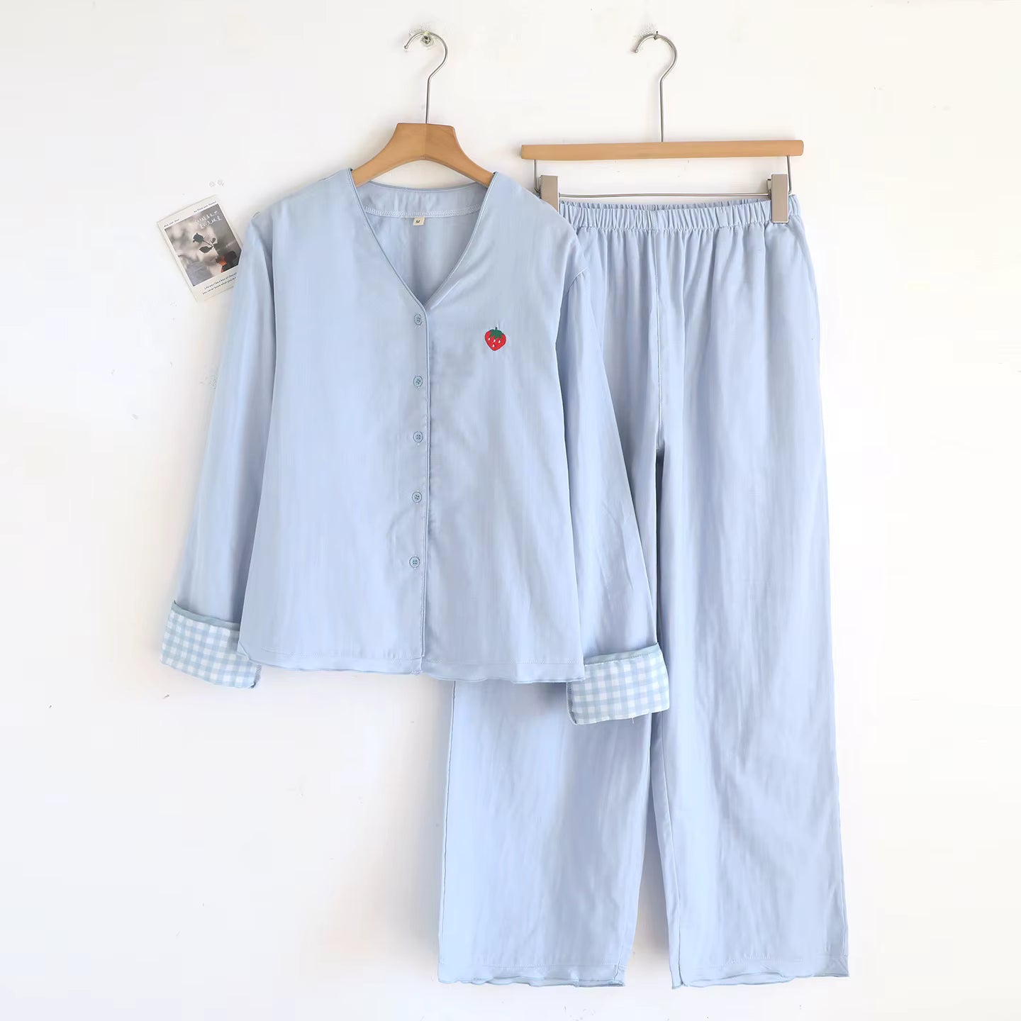 Strawberry Gingham Pyjama Set Creative Femininity