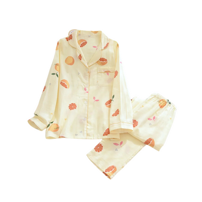 Pink & Yellow Grapefruit Cotton Pjs
