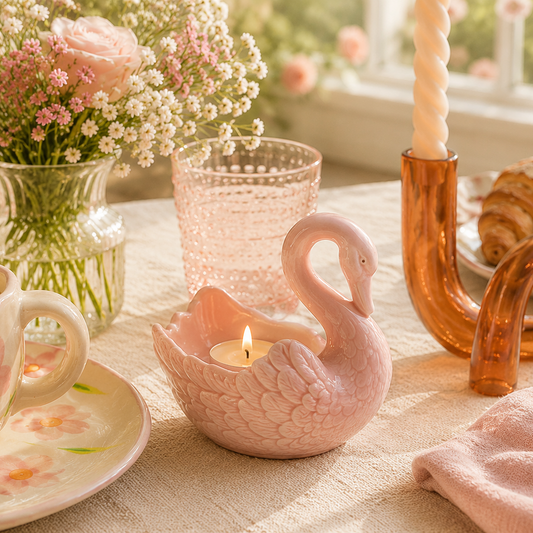 Romantic Swan Candle Holder CreativeFemininity