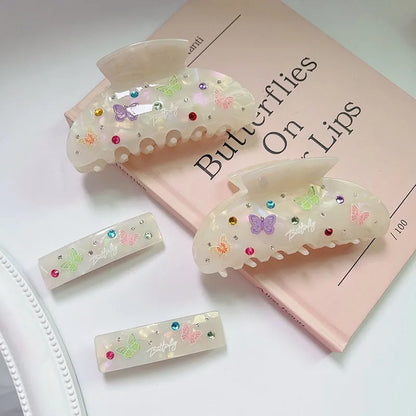 butterfly jewel hair claw clip