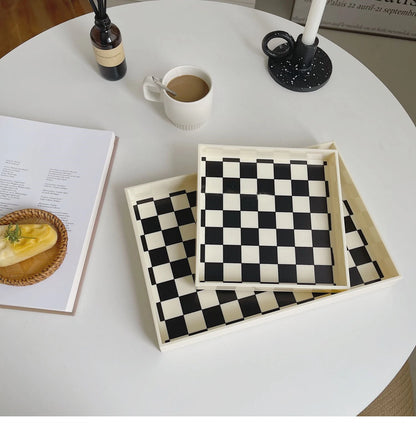 Checkerboard Coffee Table Tray