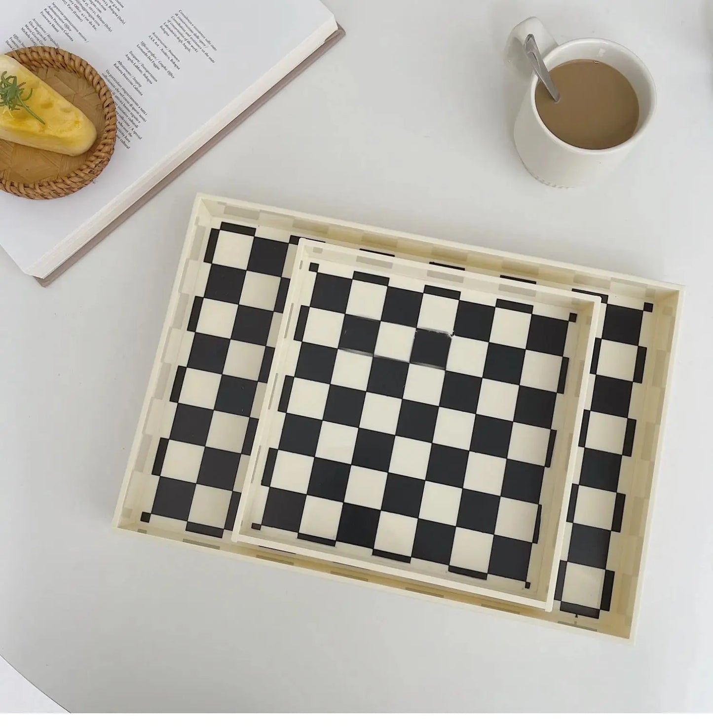 Checkerboard Coffee Table Tray - Creative Femininity