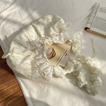 cotton ruffle handbag 