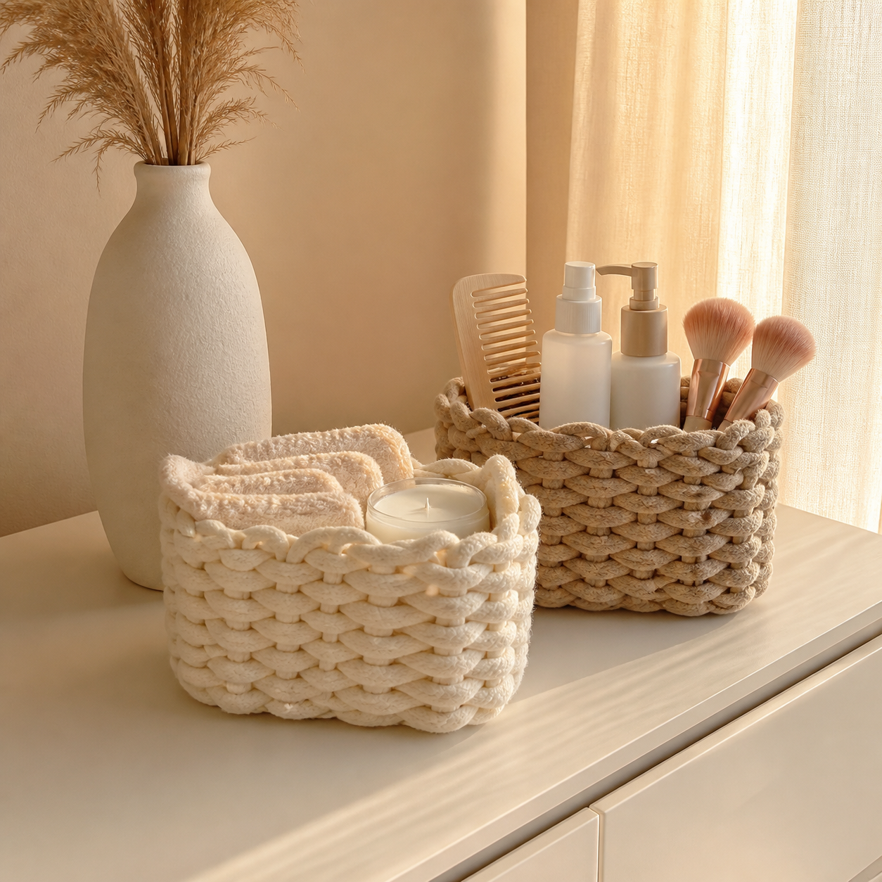 Stylish Woven Storage Basket CreativeFemininity