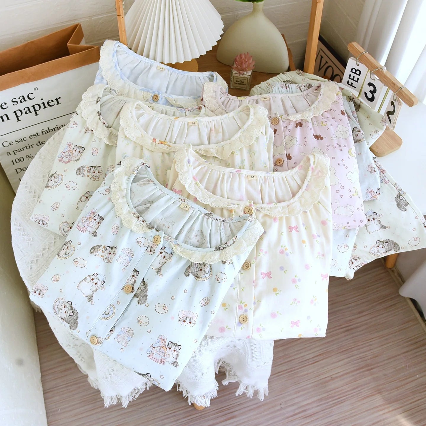 feminine cotton pyjama sets 