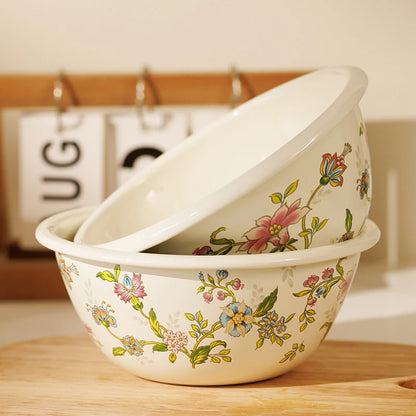 floral salad serving bowl 