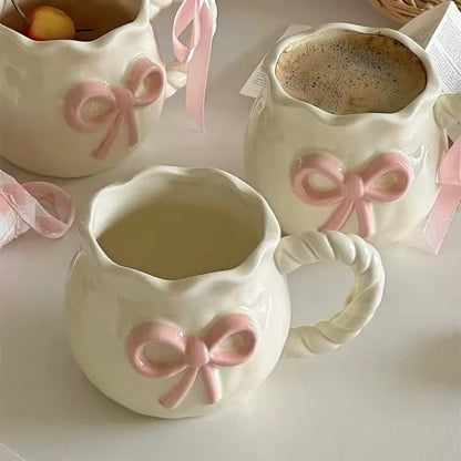 mug with pink bows