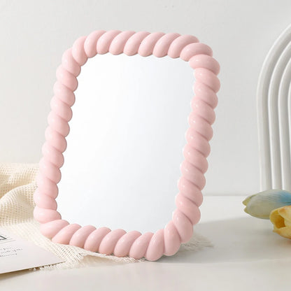 pink candy twist make up mirror