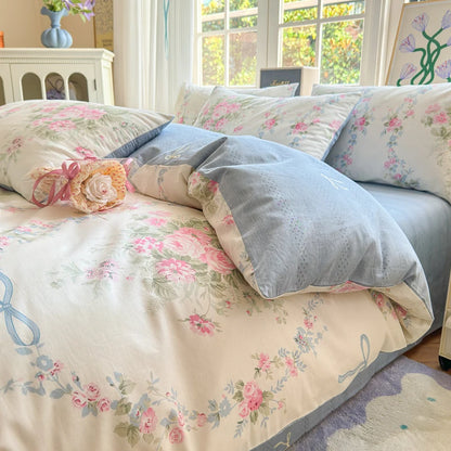 pink floral duvet cover 