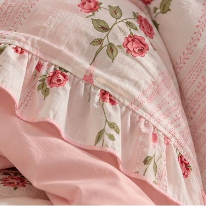 red rose vintage bedding 