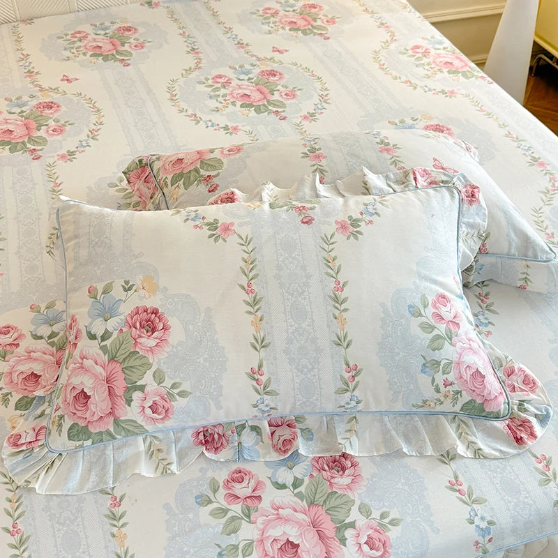 romantic vintage style ruffle pillowcases 