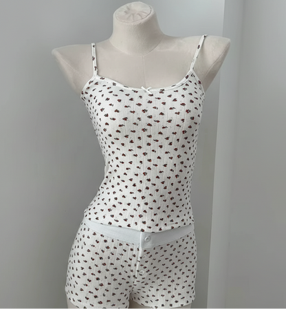 Floral Cotton Pointelle Cami Creative Femininity