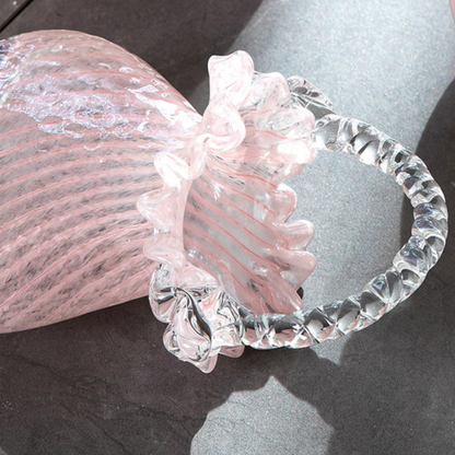 Handmade Crystal Glass Handbag Vase