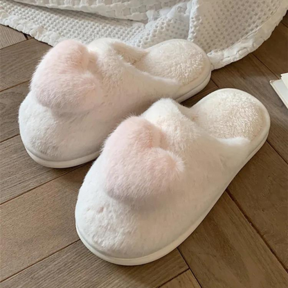 Pink Love Heart Slippers