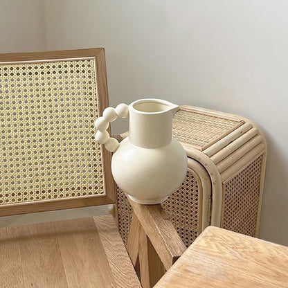 cream ceramic jug vase