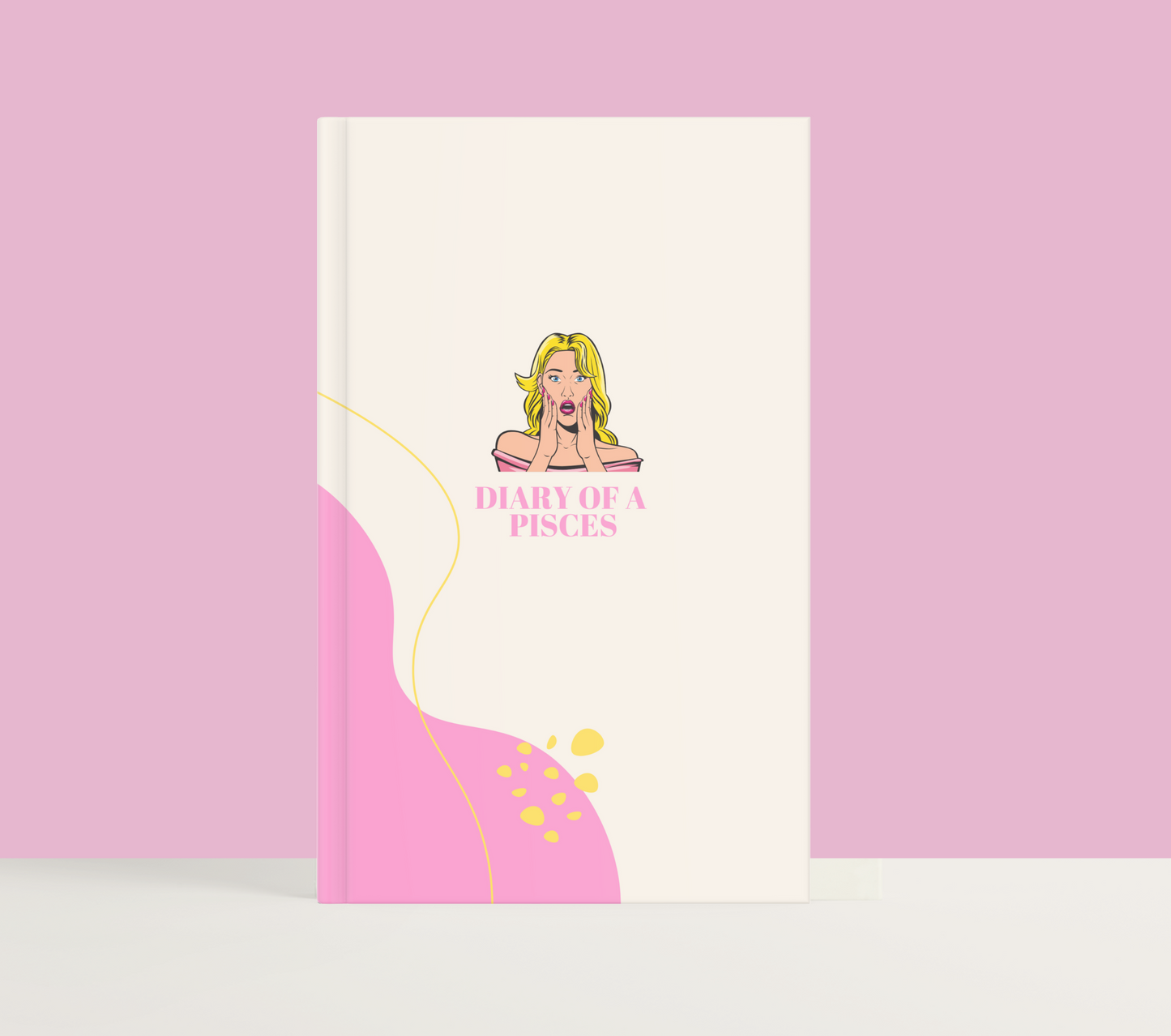 Retro Blonde Pink Journal, Christmas new year 2024 gift 