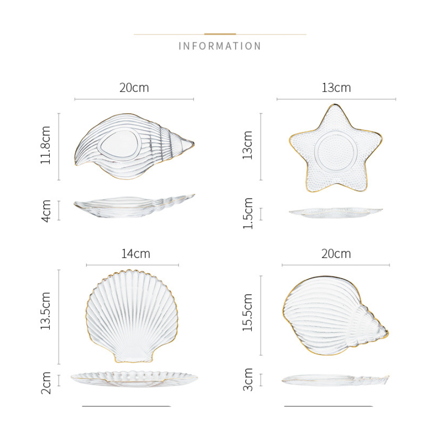 Sea Shell Glass Trinket Dish