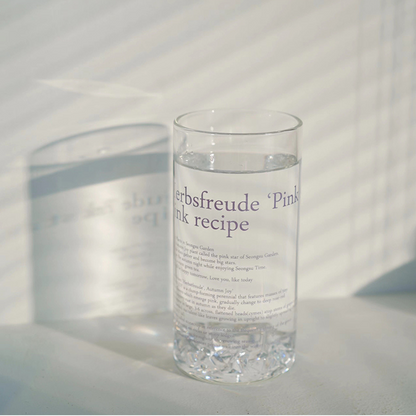 Kawaii Recipe Letter Drinking Glass