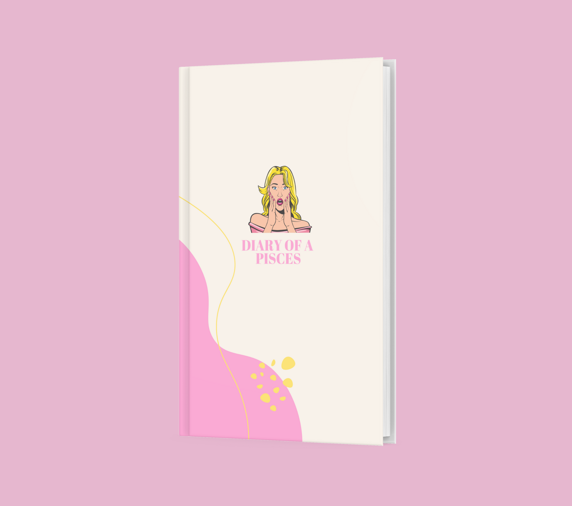 pink personalised star sign journal gift