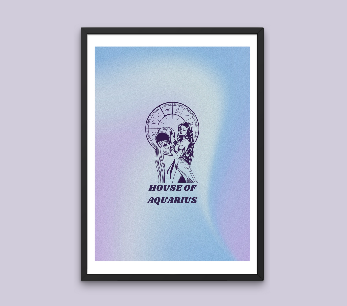 House Of Aquarius Zodiac Wall Art Print