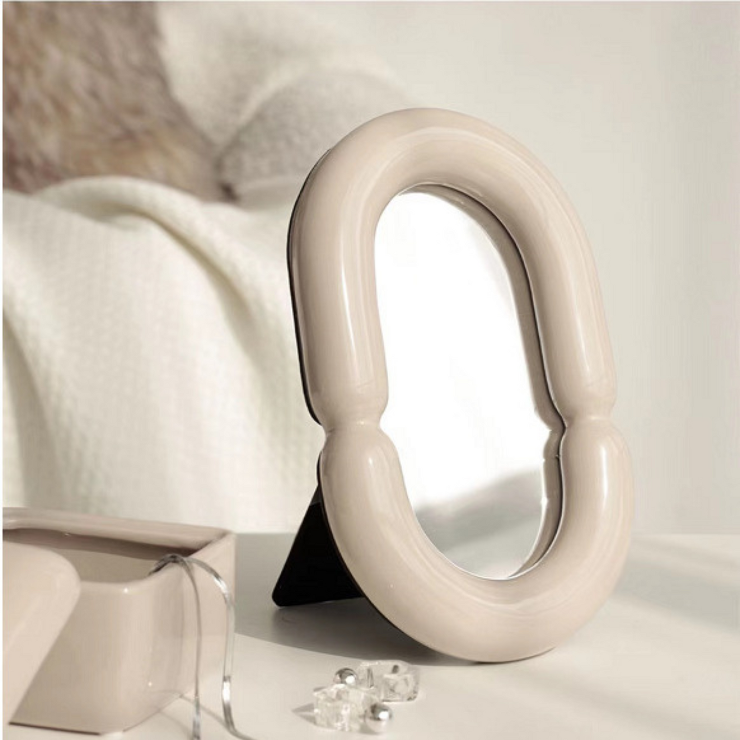 Thick Oval Vanity Mirror