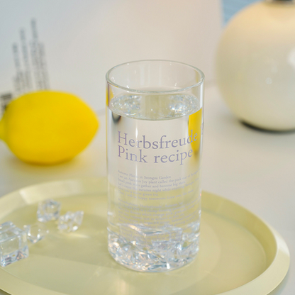 Kawaii Recipe Letter Drinking Glass