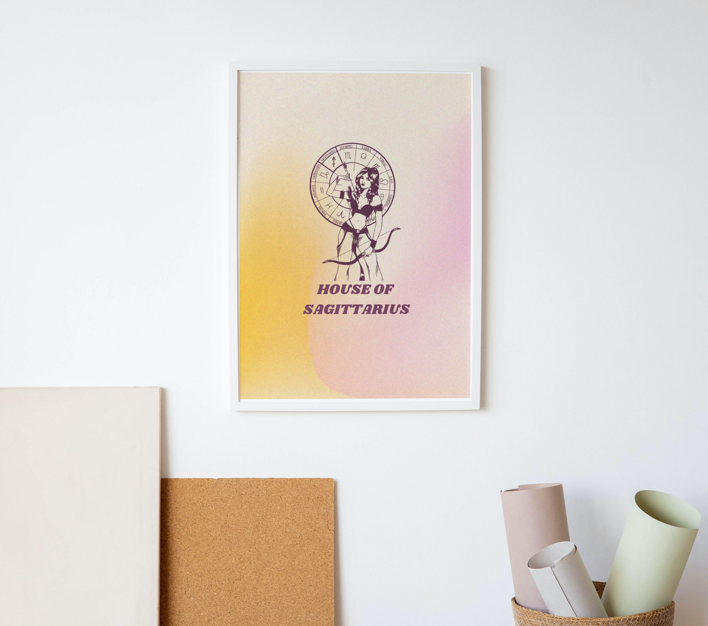 House Of Sagittarius Zodiac Wall Art Print