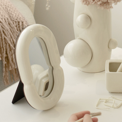 Thick Oval Vanity Mirror