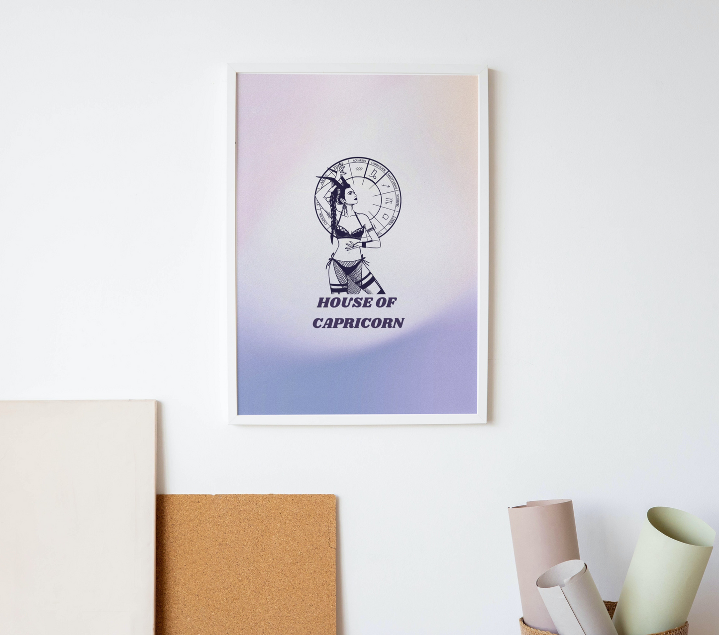 House Of Capricorn Zodiac Wall Art Print