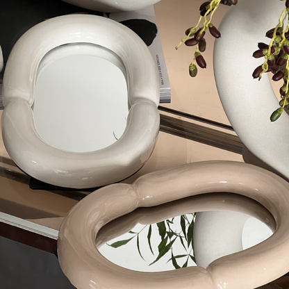 Thick Oval Vanity Mirror