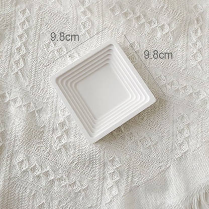 White Textured Dressing Table Tray