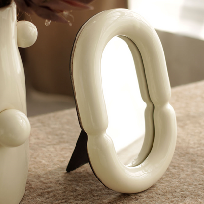 Thick Oval Vanity Mirror