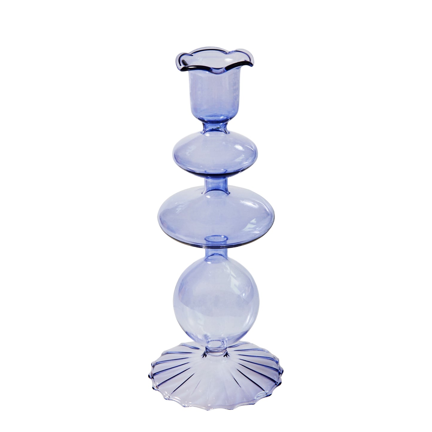 Lilac Clear Glass Vase & Candle Holder
