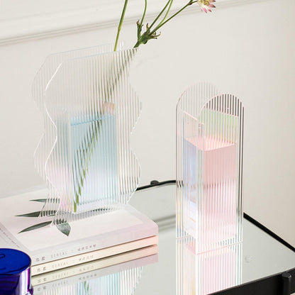 Tall Wavy Acrylic Vase