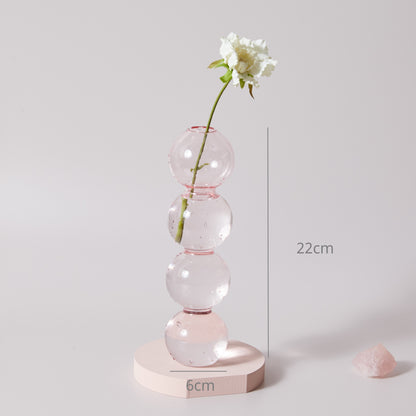 Pink Nordic Glass Vase & Candle Holder