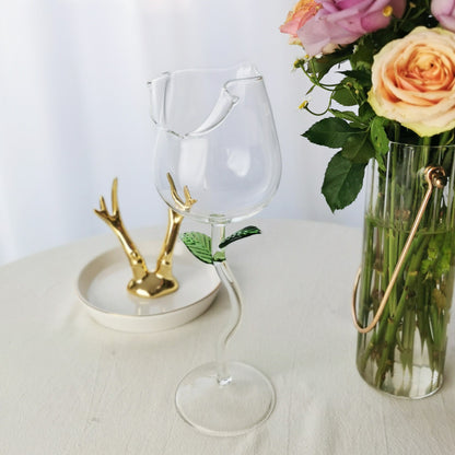 Rose Shape Wine Glass
