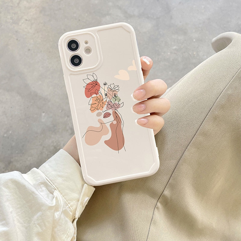 Abstract Feminine Figure iPhone Case