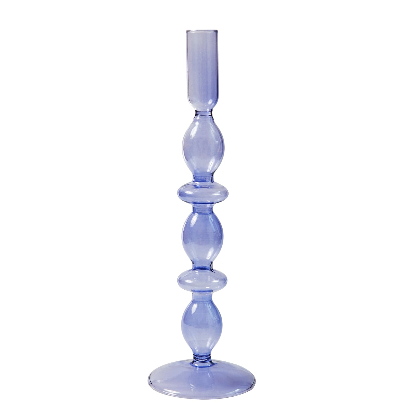 Lilac Clear Glass Vase & Candle Holder