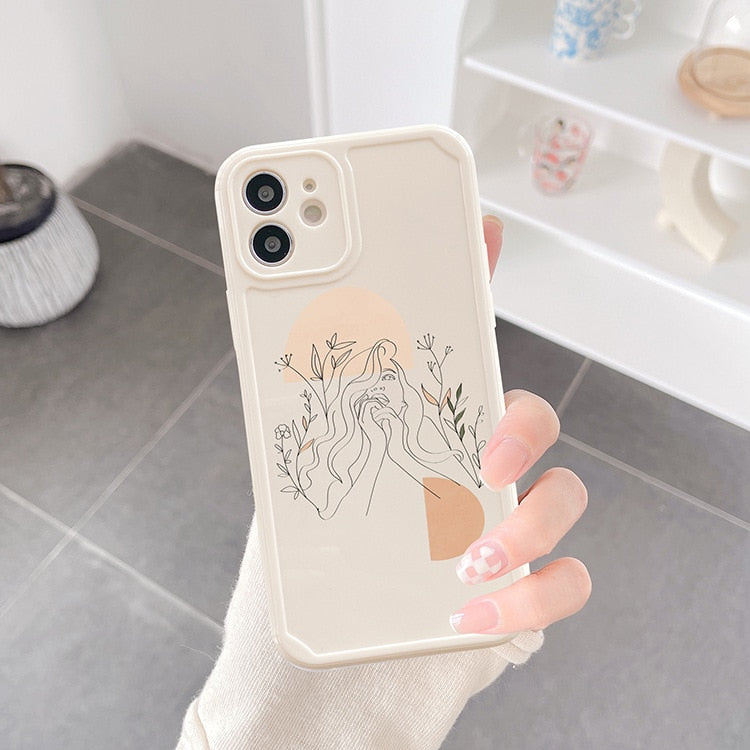 Abstract Feminine Figure iPhone Case