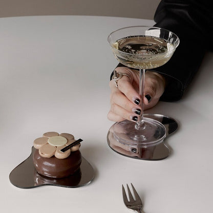 Mirrored decorative bubble display tray