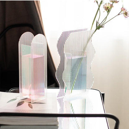 Tall Wavy Acrylic Vase