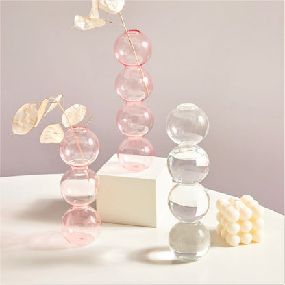 Pink Nordic Glass Vase & Candle Holder